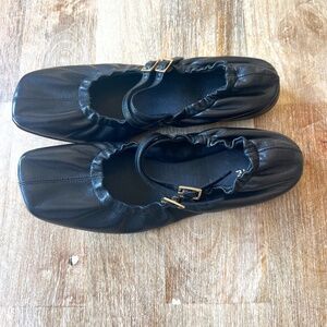 Frame Black Leather Modern MaryJane - size 37